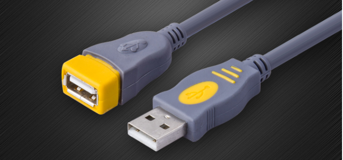 כבל מאריך צהוב לחיבור USB