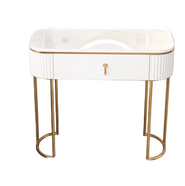 שידת איפור 80 ס"מ בצבע אפור בעיצוב אקלוסיבי NORDIC ללא צורך במתקין