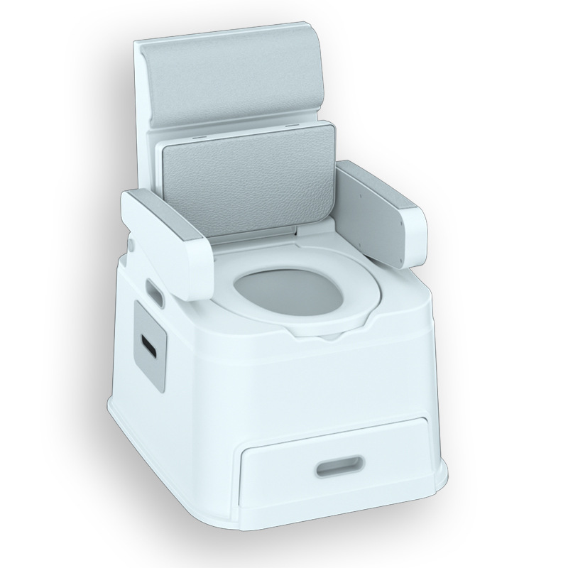 שירותים ניידים לבית, המיועדים לאנשים מבוגרים או מתקשים בהליכה.