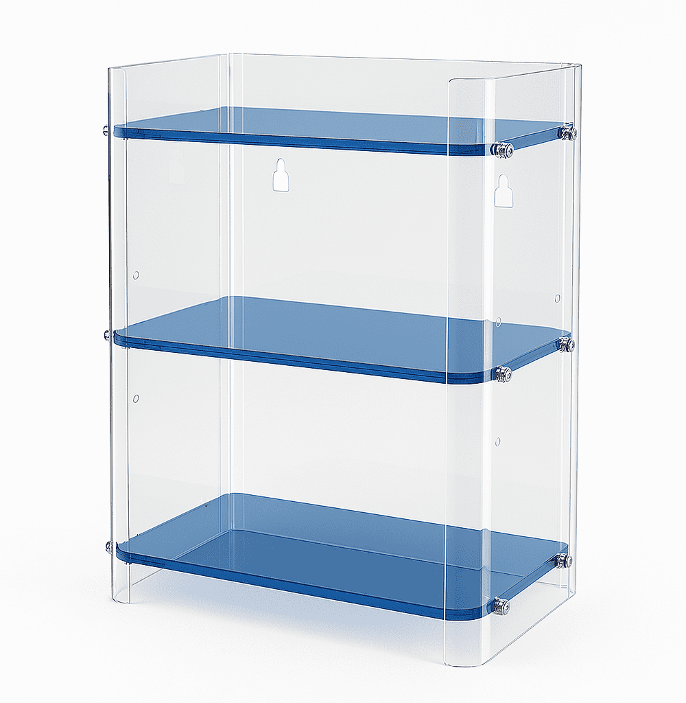 ארונית אקרילית שקופה 3 קומות, ארגונית לאיפור ובשמים