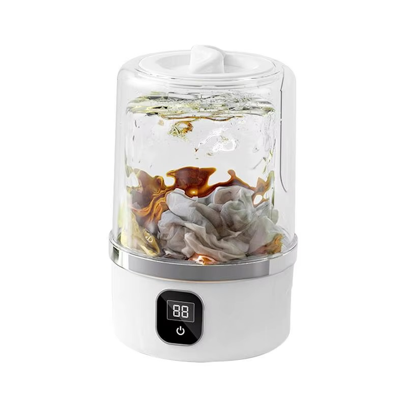 מיני מכונת כביסה ניידת, פתרון קומפקטי ונטען לבגדים קטנים