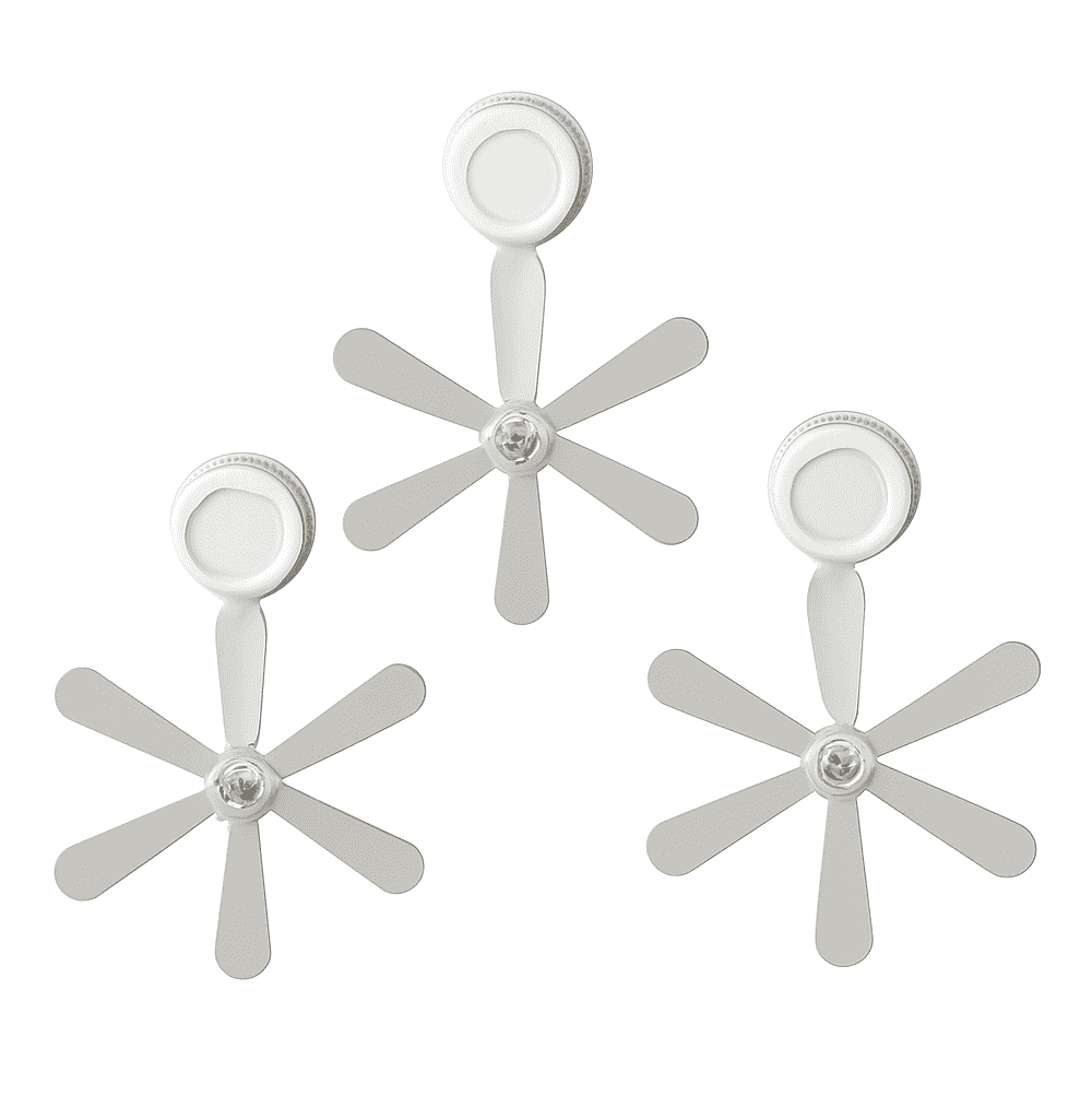 מפזר אוויר למזגן: 3 יחידות לניתוב רוח אחיד (שקוף)