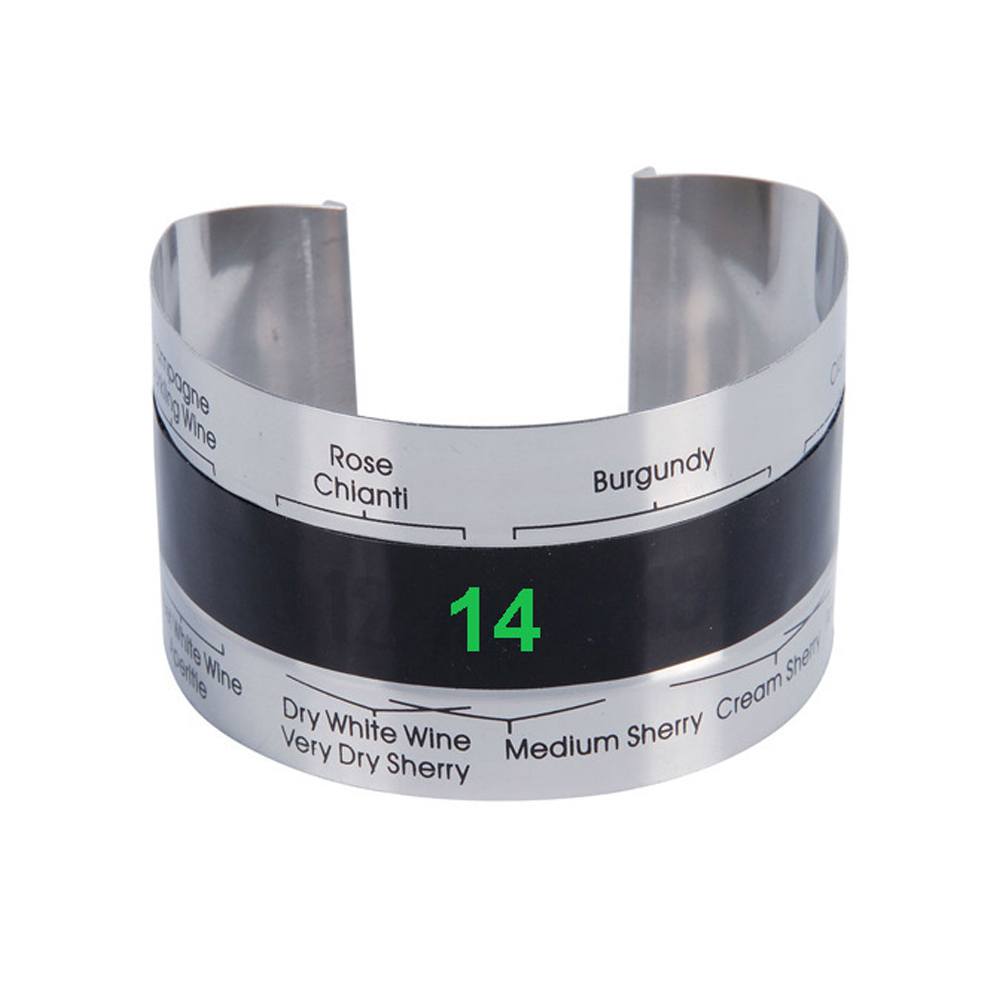 מד חום יין דיגיטלי חכם - מד חום צווארון בקבוק, קליפס LCD, חיישן לטמפרטורת יין מדויקת