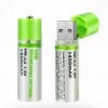 סוללות נטענות ב-USB רב פעמיות AA
