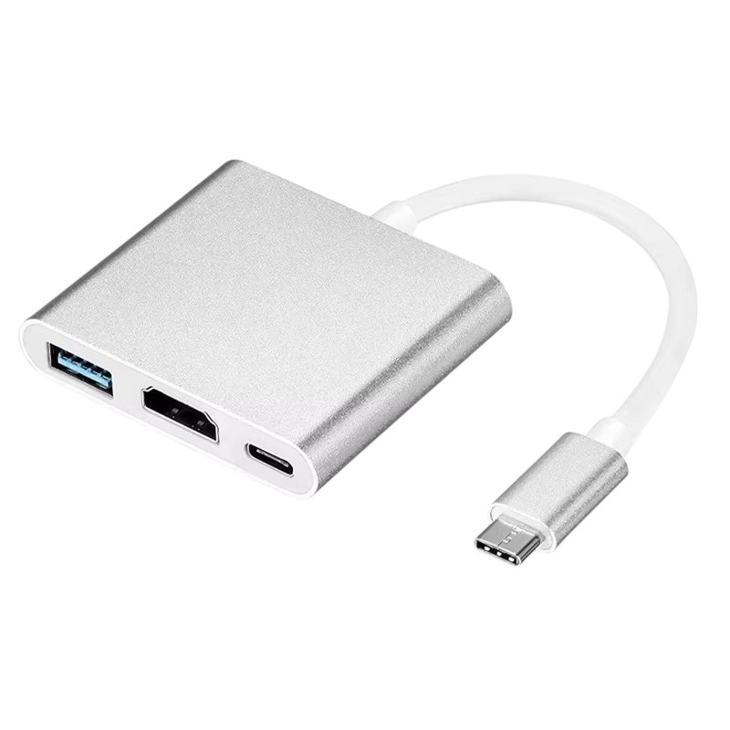 ממיר USB-C ל-HDMI: מתאם All-in-One עם יציאת USB 3.0 וטעינה מהירה